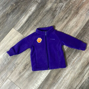 Columbia Fleece Jacket / Coat toddler size 2t Collegiate Clemson Paw, EUC